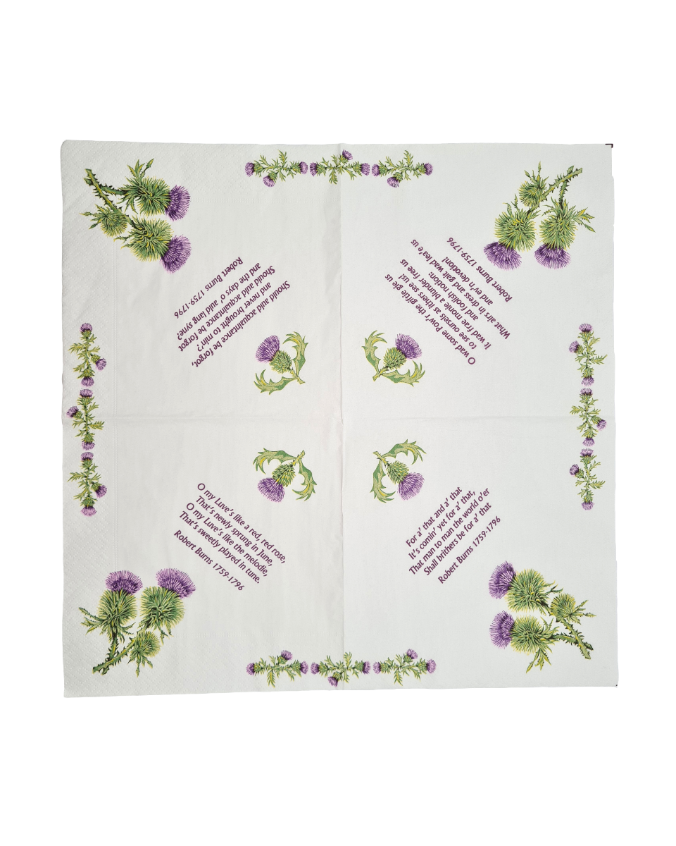 Thistle Design Robert Burns Napkins