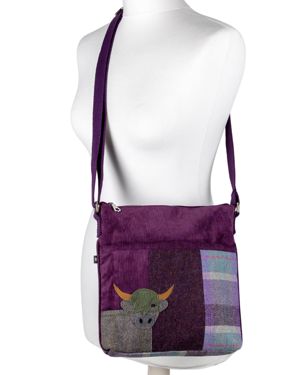 Carberry Tweed Highland Cow Cross-Body Bag