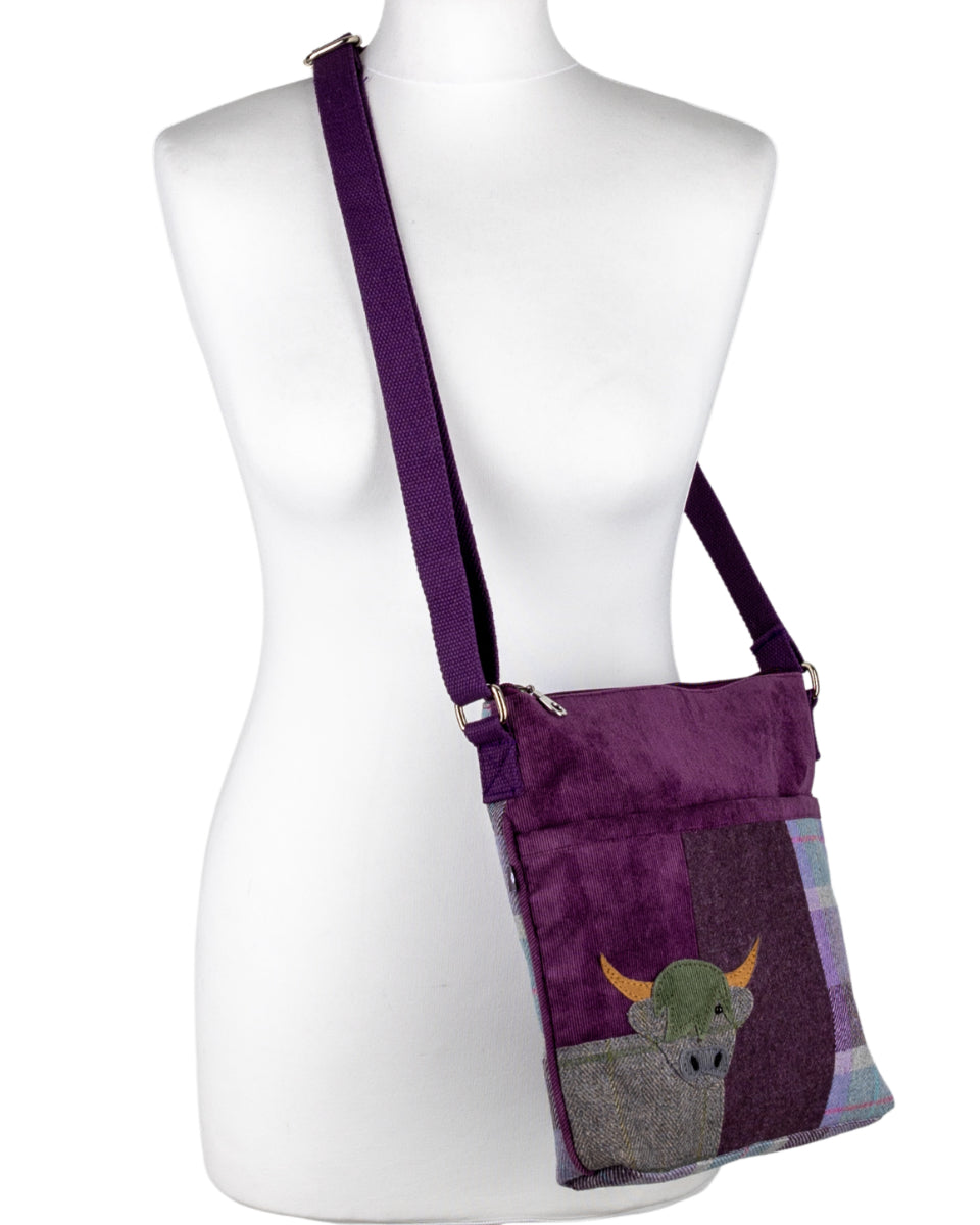 Carberry Tweed Highland Cow Cross-Body Bag