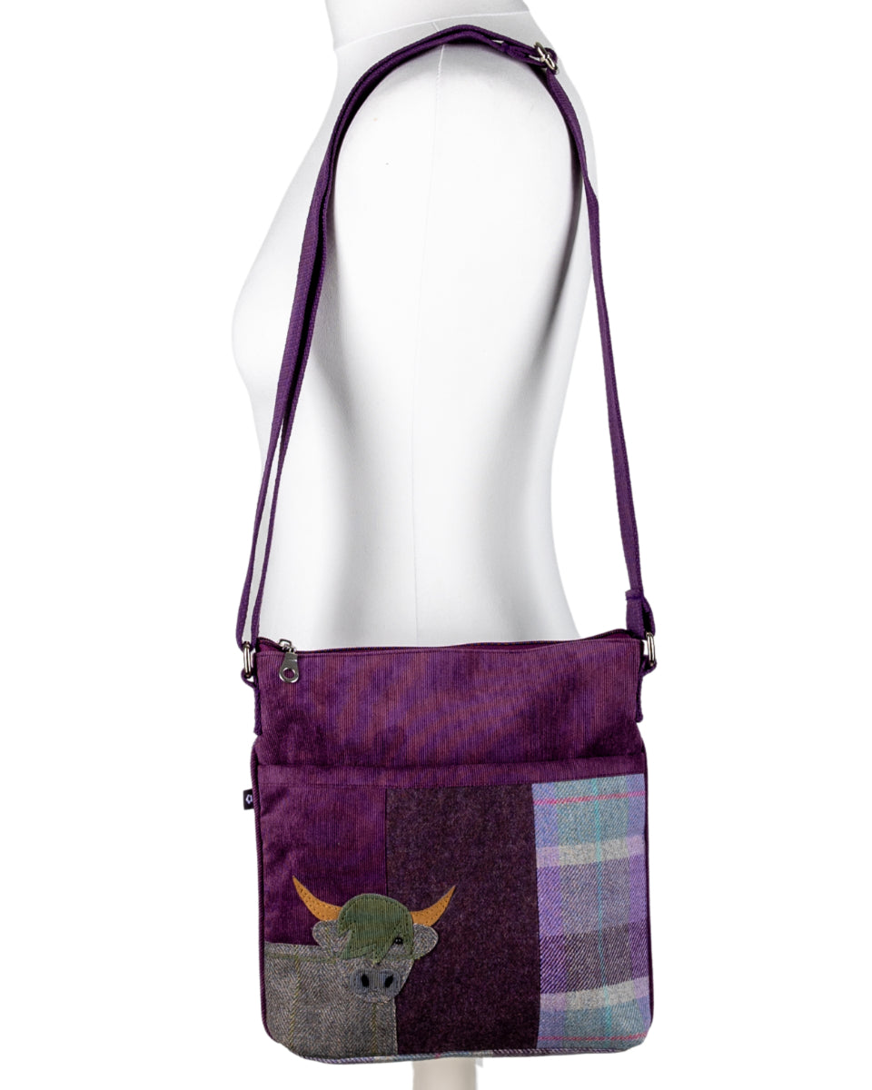 Carberry Tweed Highland Cow Cross-Body Bag