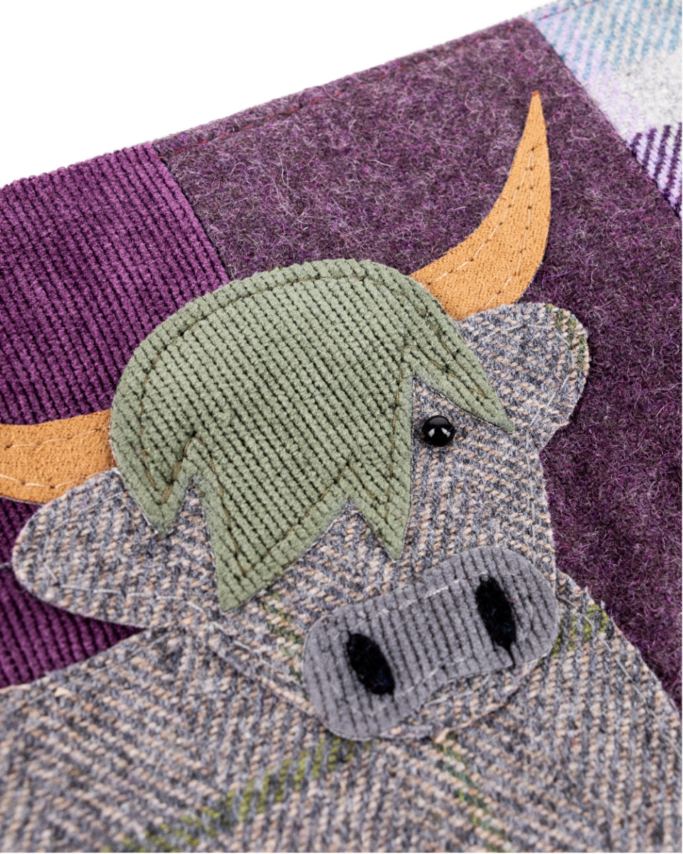 Carberry Tweed Highland Cow Purse