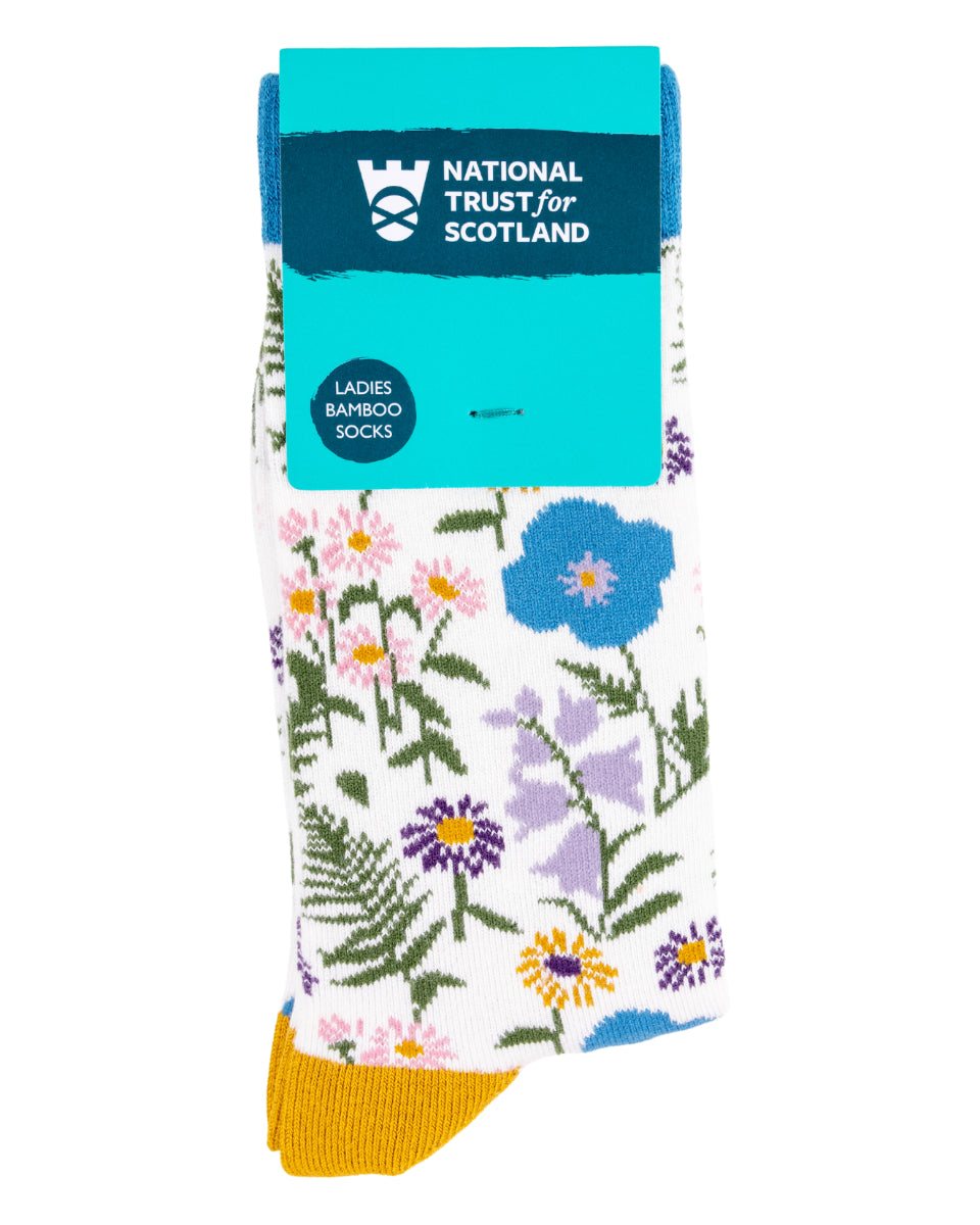 Women's Bamboo Socks with Floral Pattern