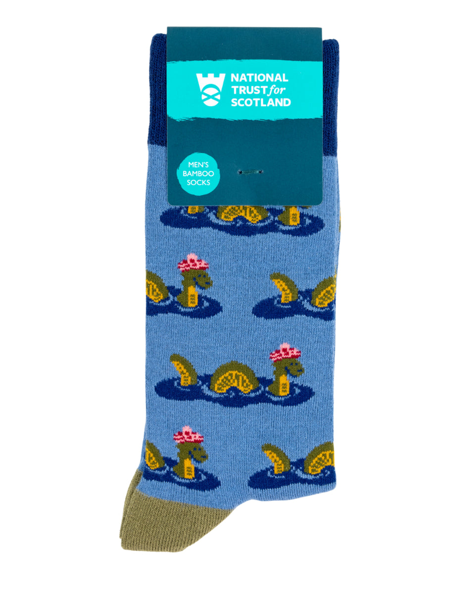 Men's Bamboo Socks with 'Nessie' Pattern