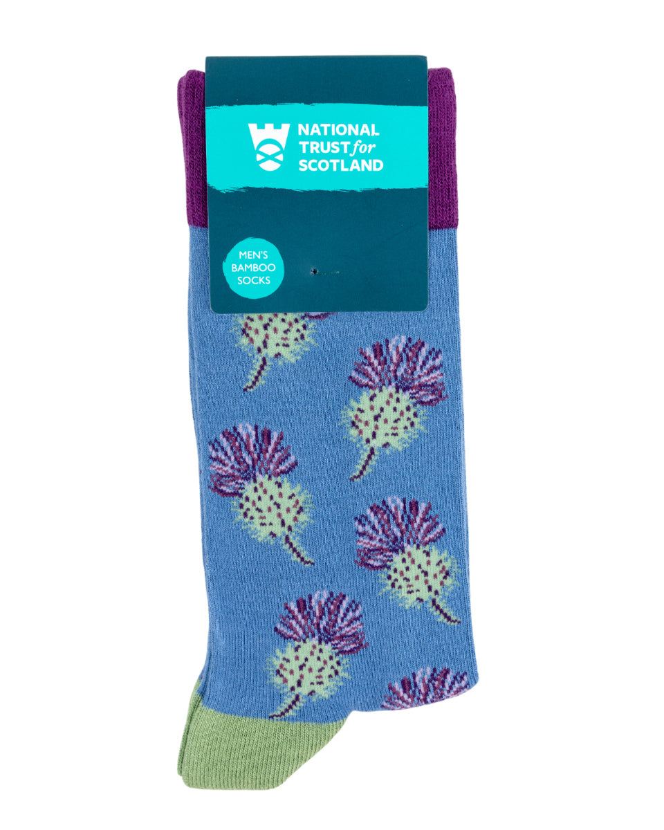 Men's Bamboo Socks with Thistle Pattern