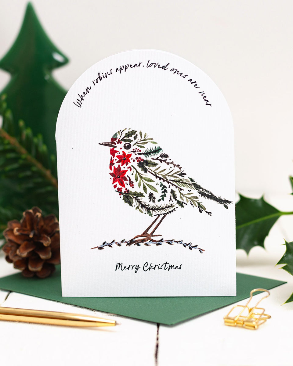 Sarah Leask Studio Christmas Robin Card