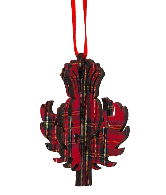 3D Scottish Thistle Royal Check Christmas Decoration