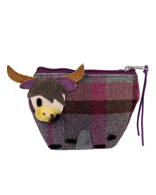 Gullane Tweed Highland Cow Purse - Earth Squared