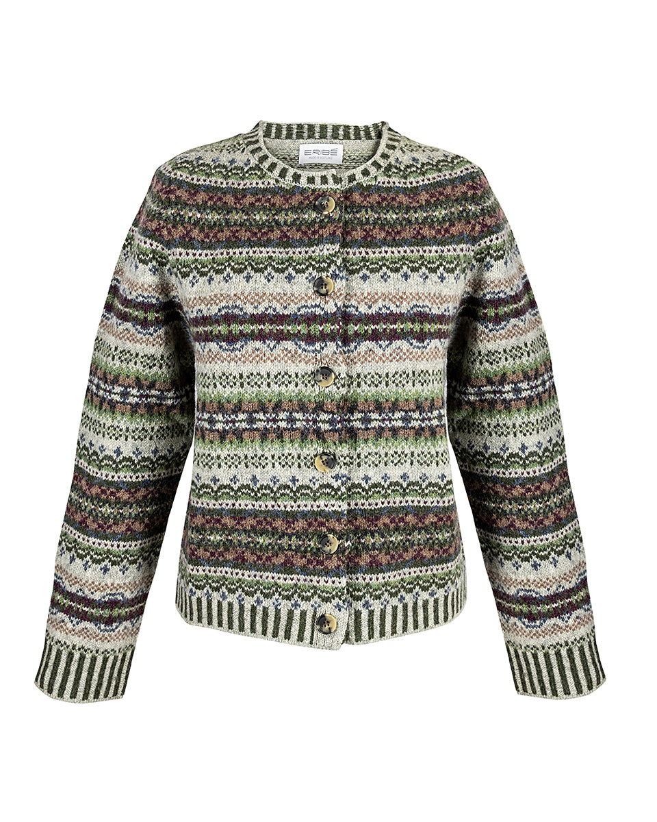 Westray Cardigan in Glencoe Brown by Eribe Knitwear