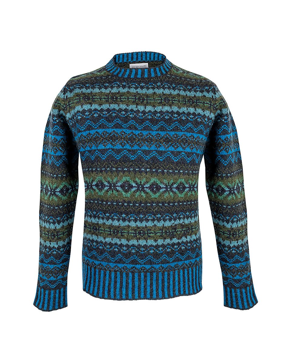 Brodie Sweater in Kingfisher Blue by Eribe Knitwear
