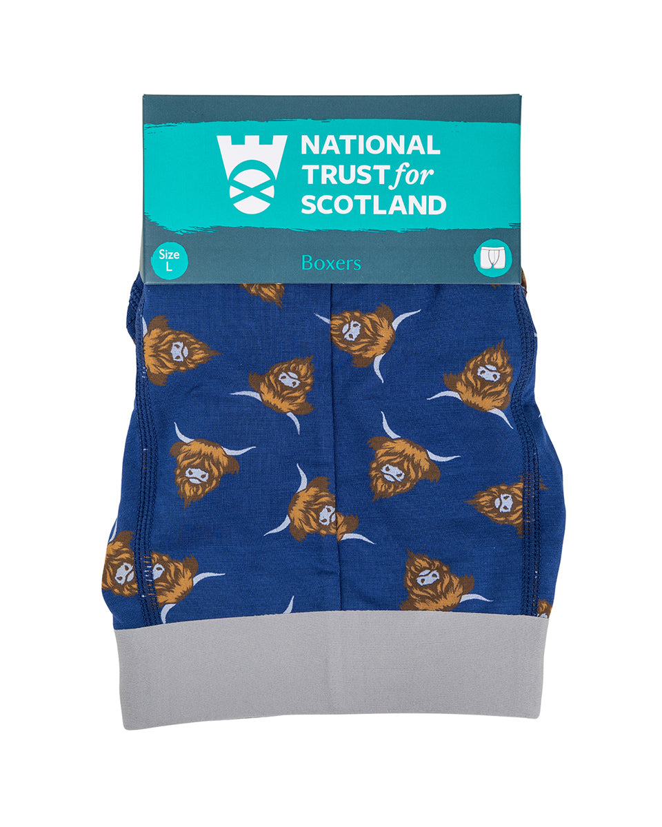 Highland Cow Boxers and Socks Gift Box