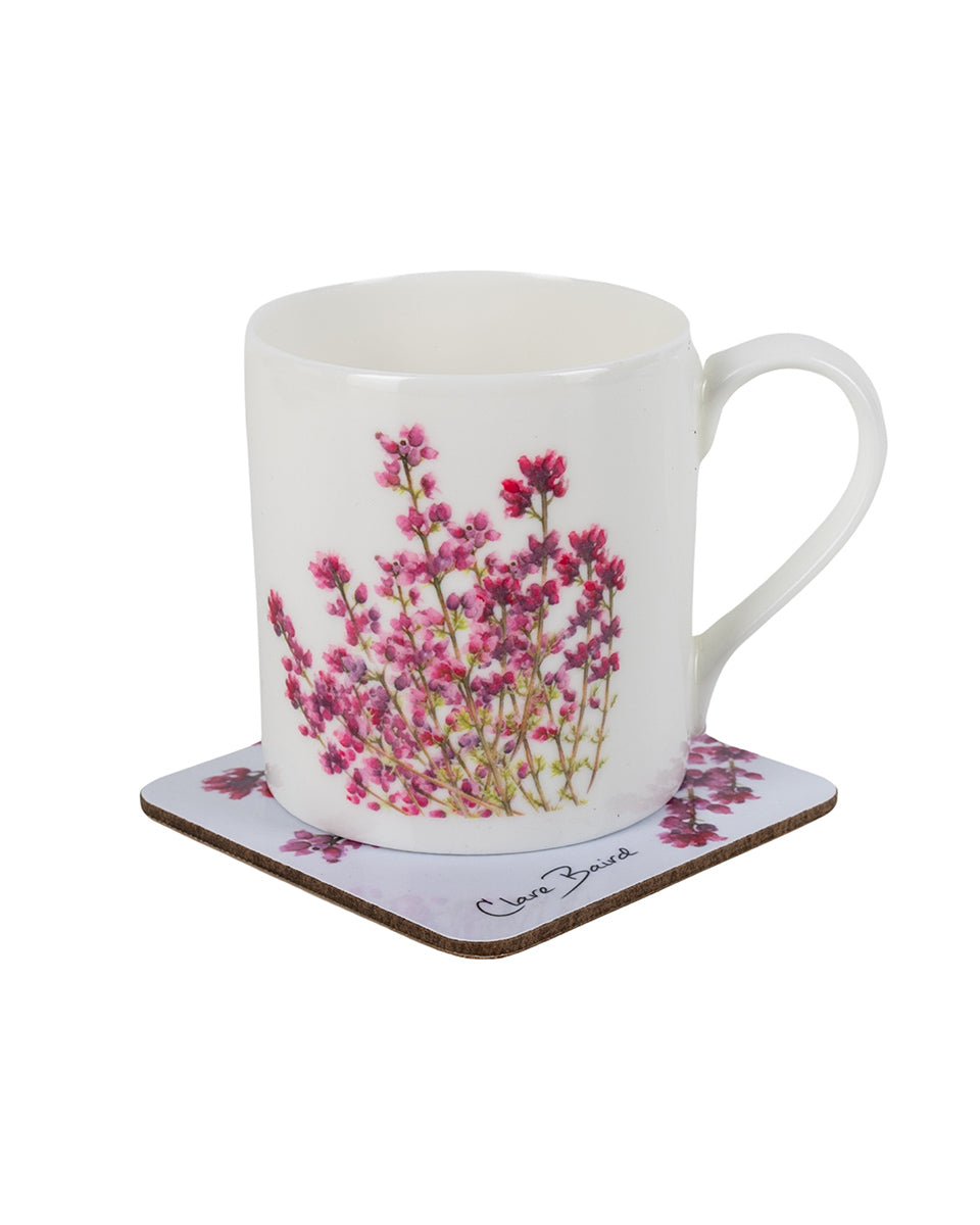 Scottish Heather Mug & Matching Coaster