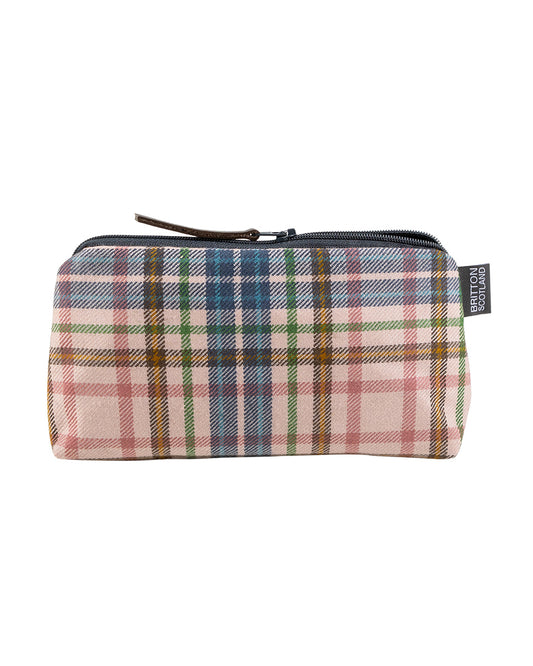 Pink Castle Tartan Cosmetic Bags by Amy Britton