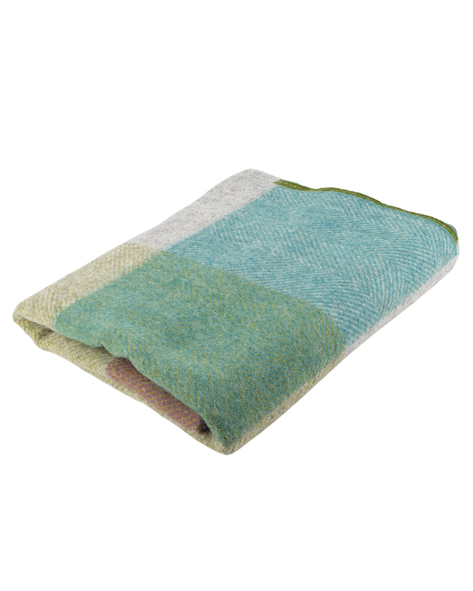 Harland Heather Shetland Pure New Wool Throw Blanket