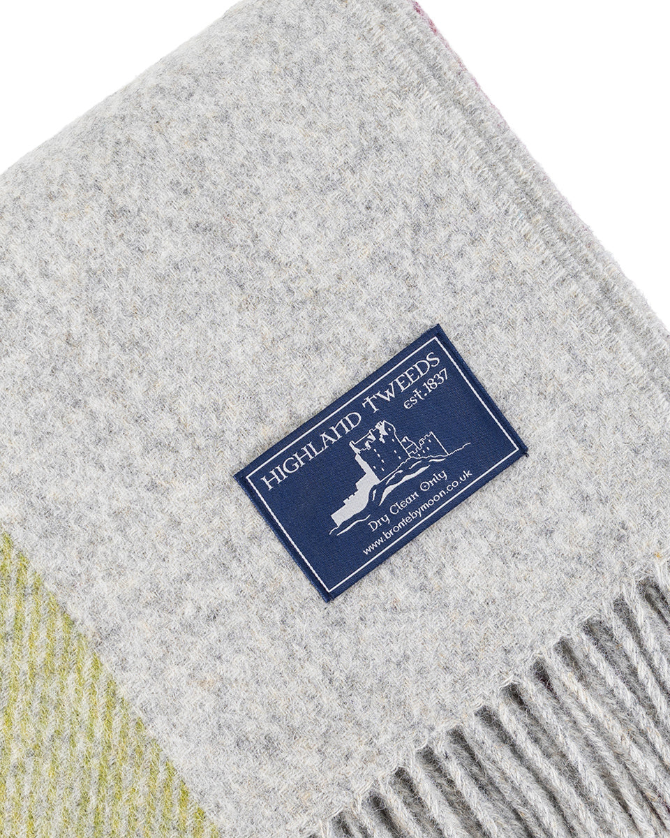 Harland Heather Shetland Pure New Wool Throw Blanket