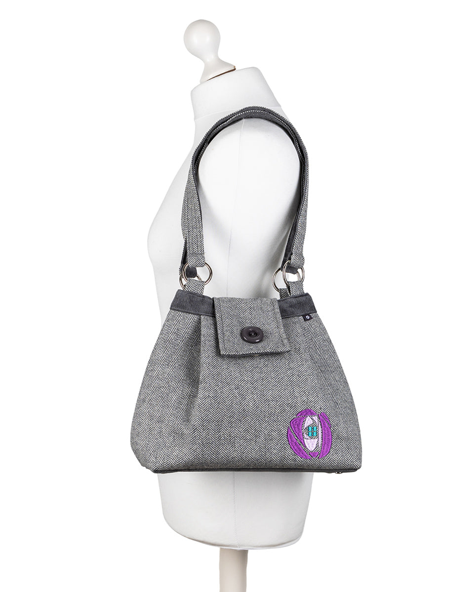Charles Rennie Mackintosh Purple Rose Ava Bag by Earth Squared