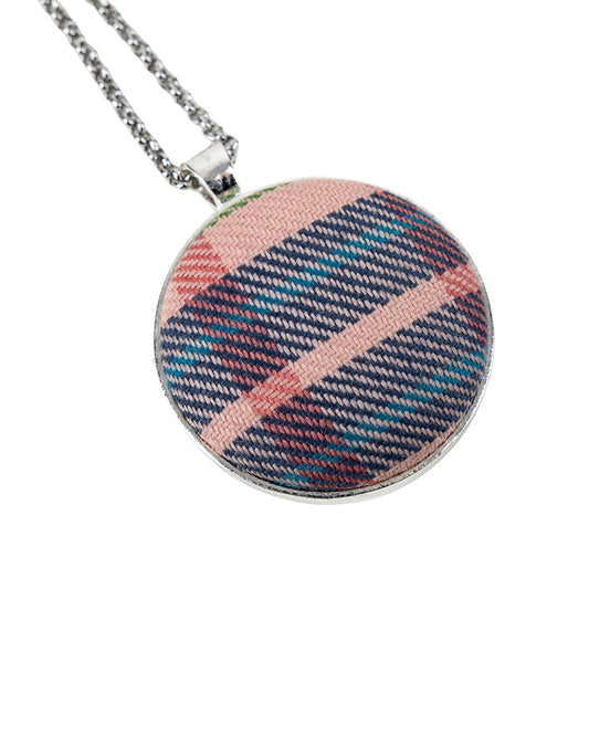 Lady Crow Pink Castle Tartan Pendant