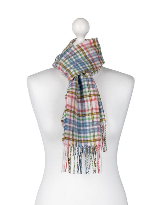 Pink Castle Tartan Cashmere Scarf