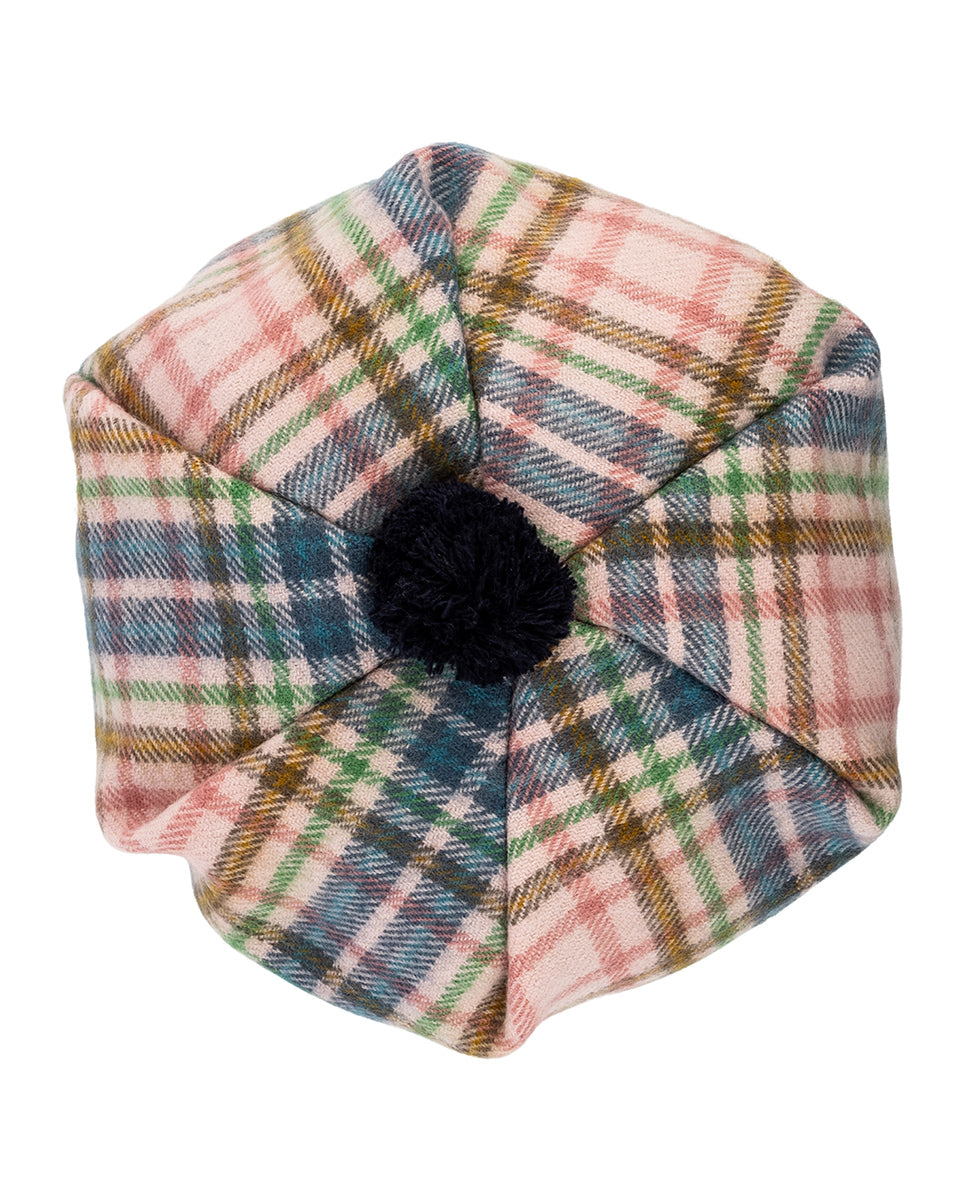 Pink Castle Tartan Lambswool Tammy Hat