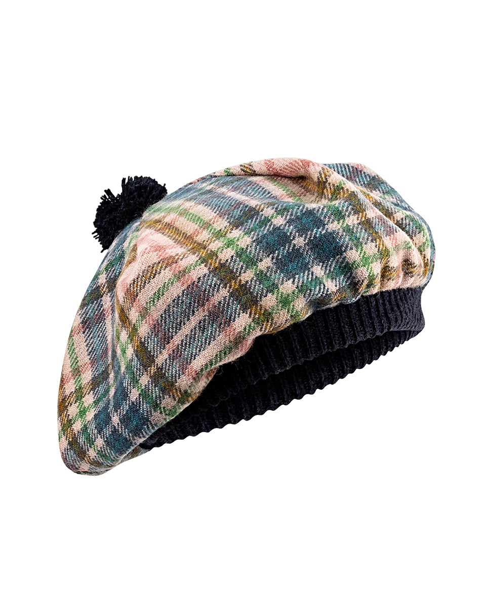Pink Castle Tartan Lambswool Tammy Hat