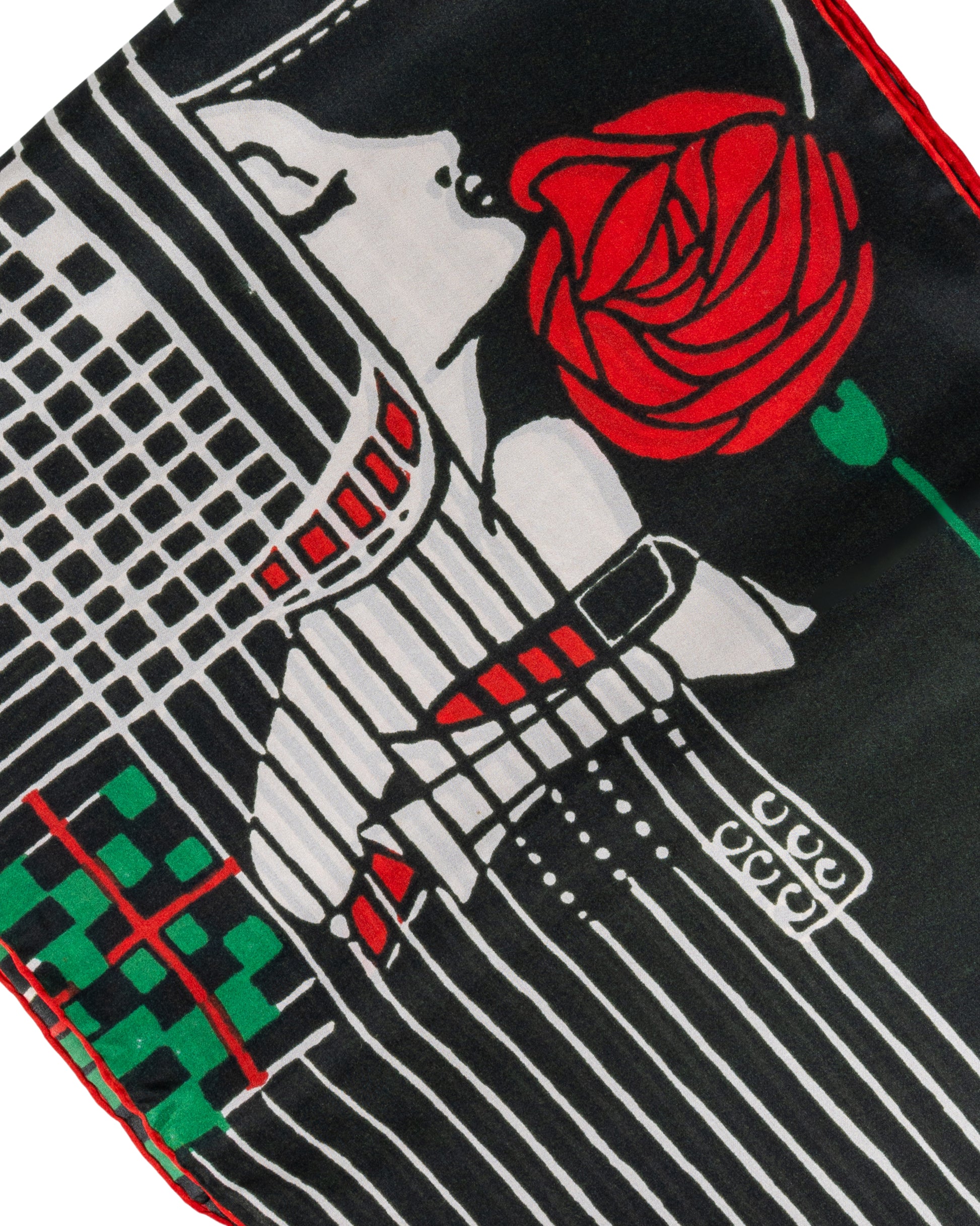 Charles Rennie Mackintosh Lady with the Rose Silk Scarf by Fox & Chave