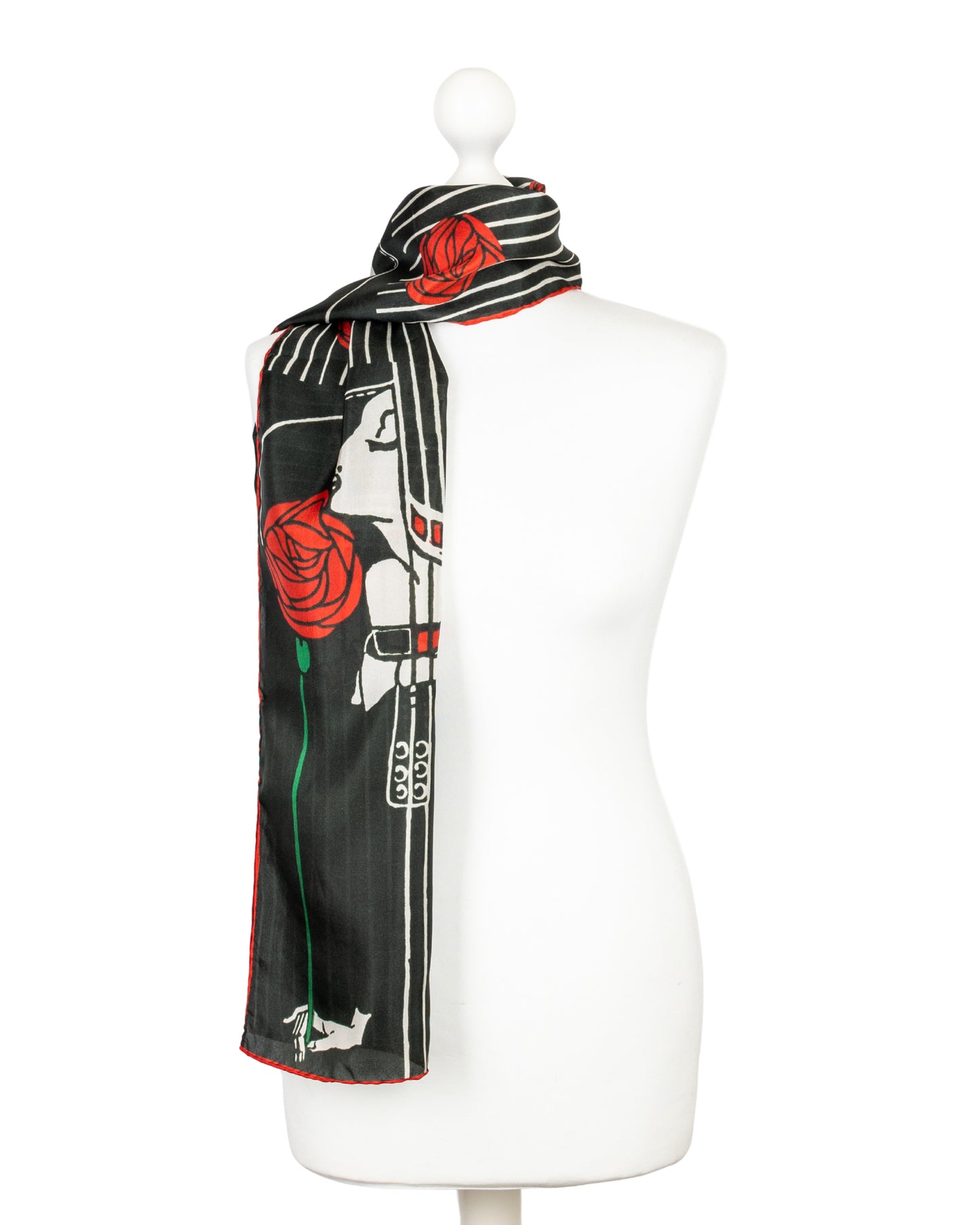 Charles Rennie Mackintosh Lady with the Rose Silk Scarf by Fox & Chave