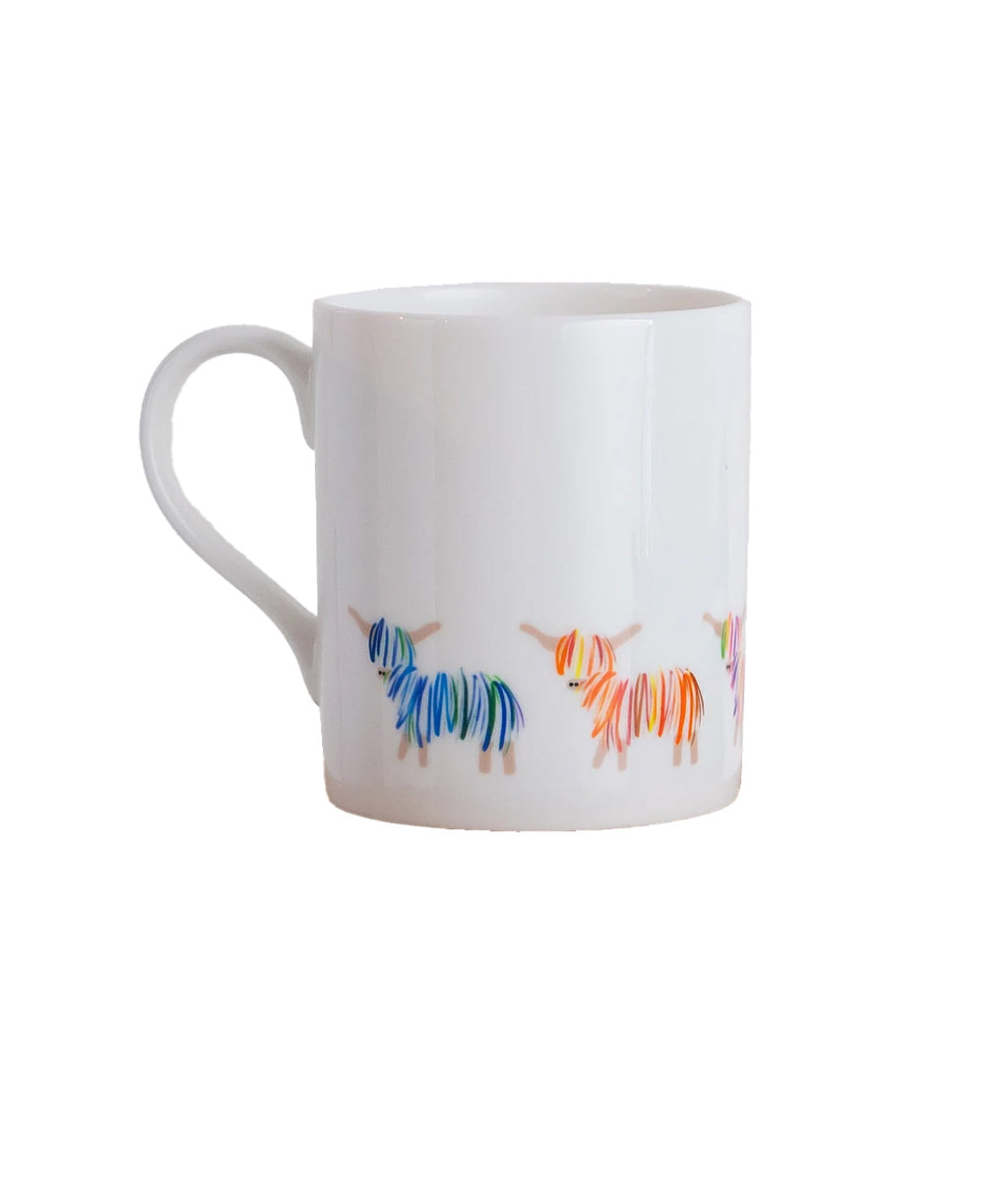 Hairy Coo Highland Cow Mug with Fridge Magnet