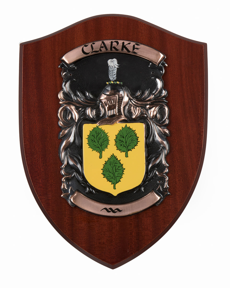 Scottish Heraldic Shield in Dark Wood - Large