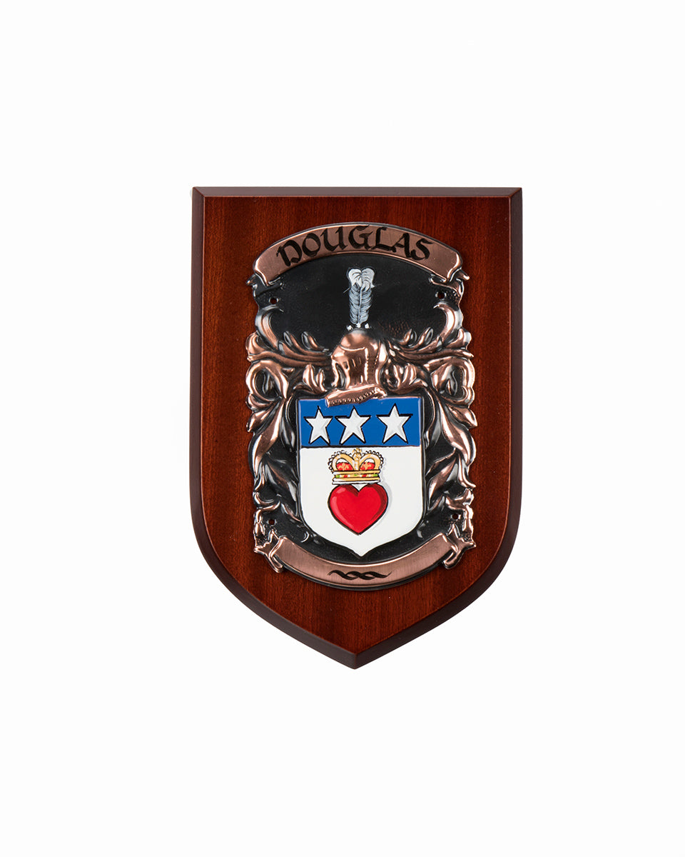 Scottish Heraldic Shield in Dark Wood - Small