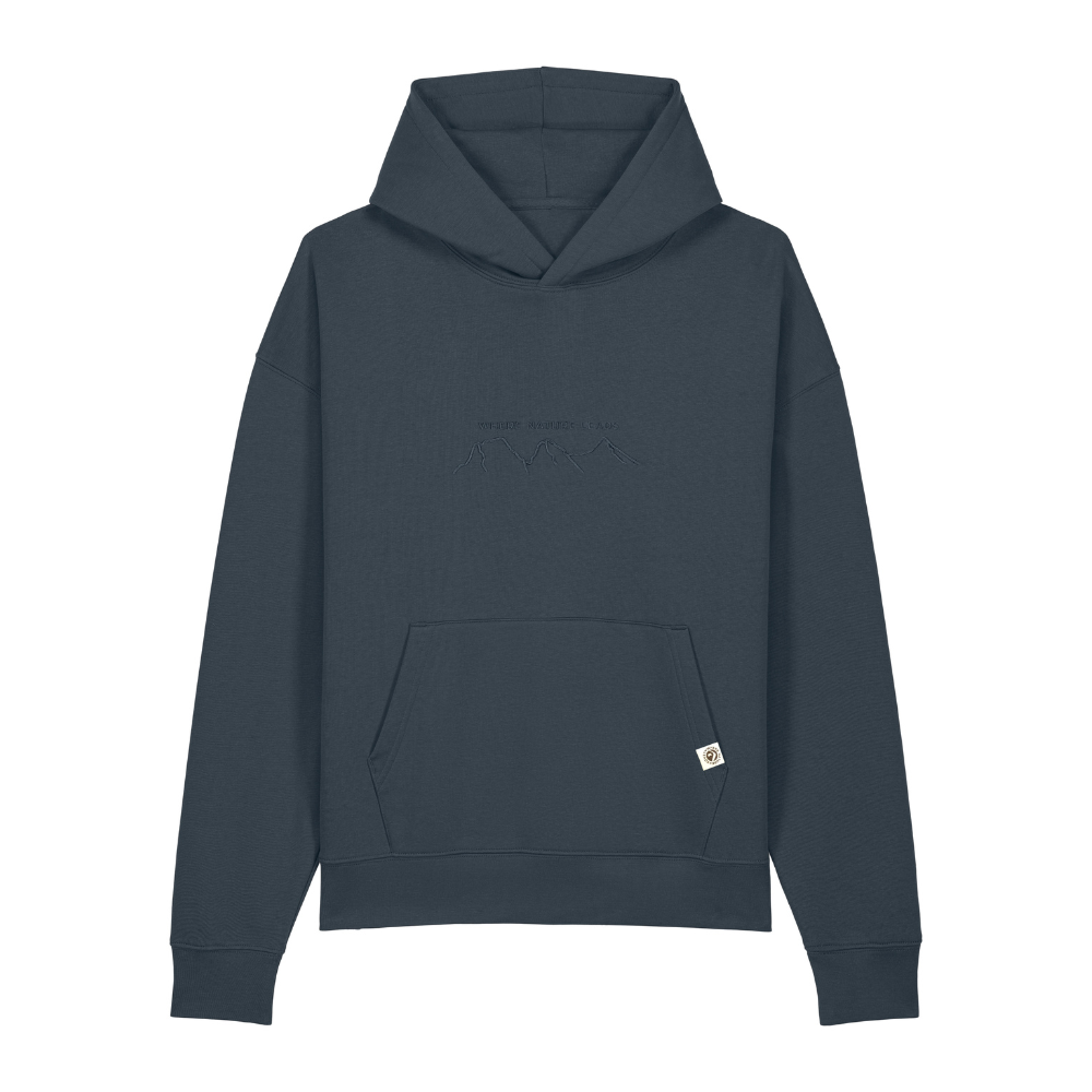 Keela grey hoodie with a small logo on the chest pocket against a white background