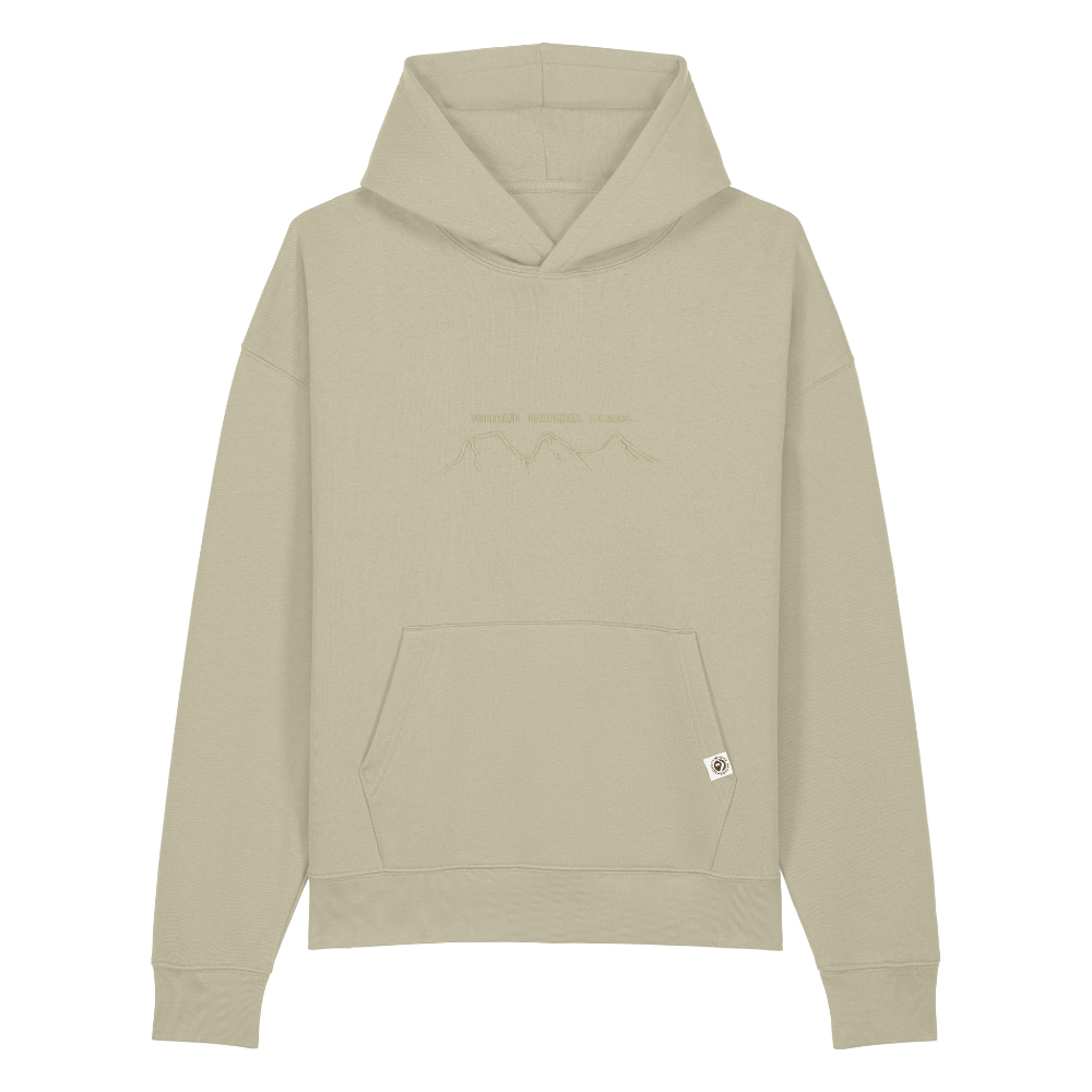 Keela beige hoodie on a white background