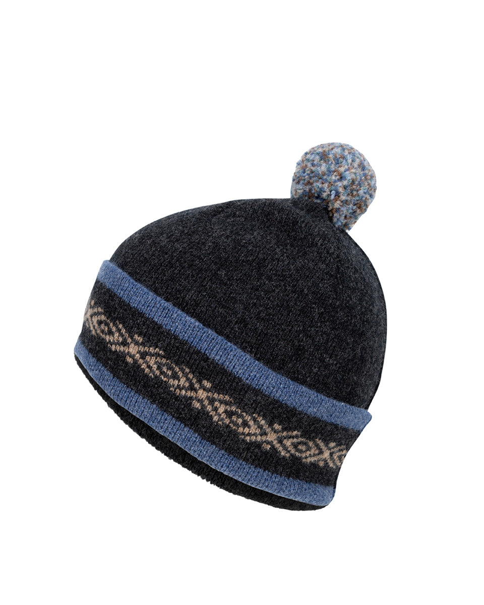 Taransay Umbra Marino Lambswool Bobble Hat