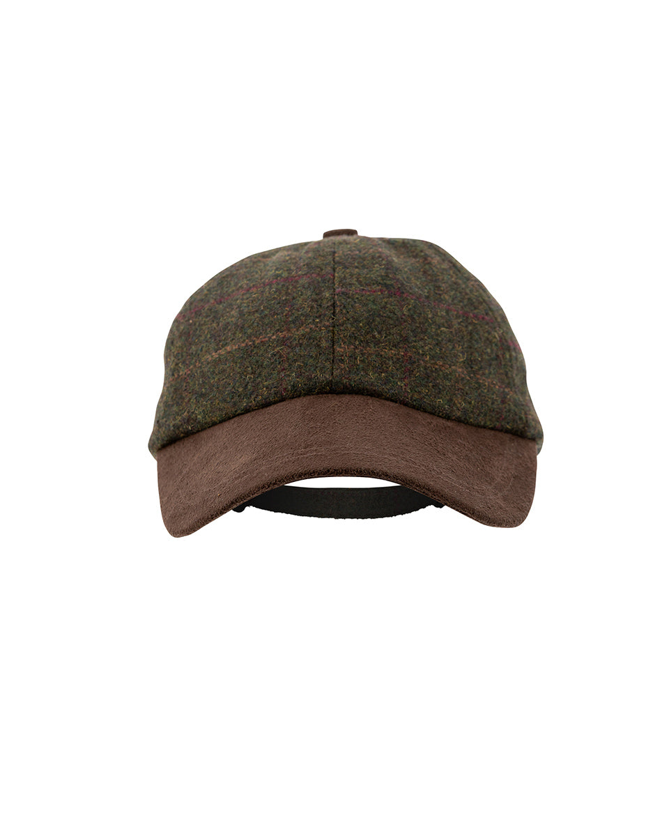 Tweed Suede Baseball Cap - Green Box Tweed