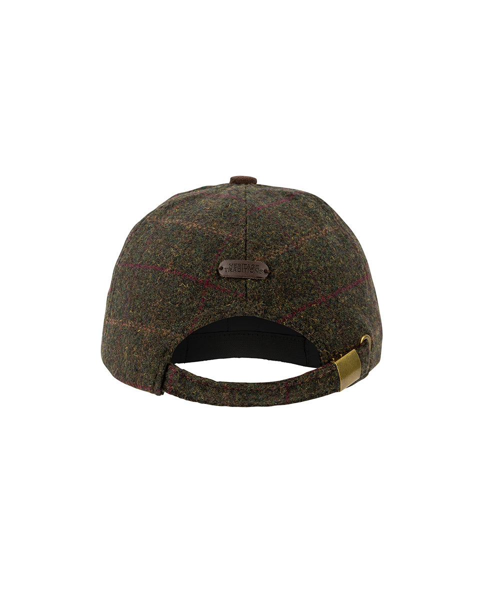 Tweed Suede Baseball Cap - Green Box Tweed