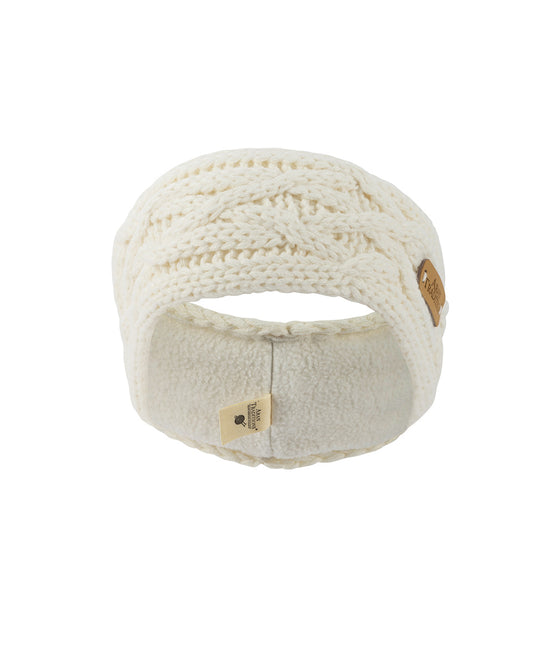 Aran Cable Knit Headband - Cream