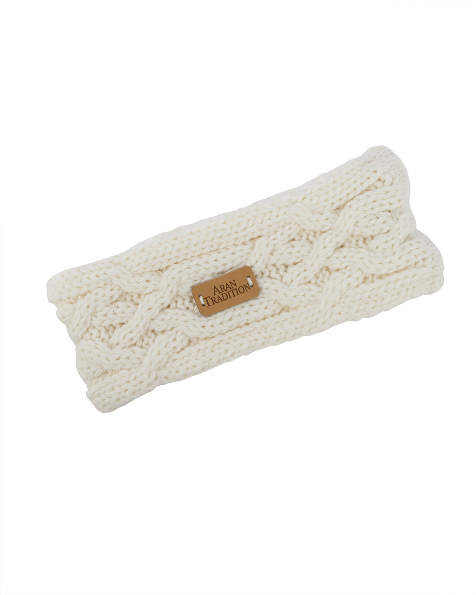 Aran Cable Knit Headband - Cream