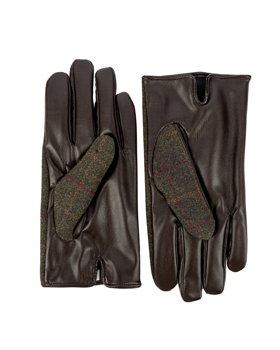 Heritage Tweed Mens Gloves - Green Box Tweed