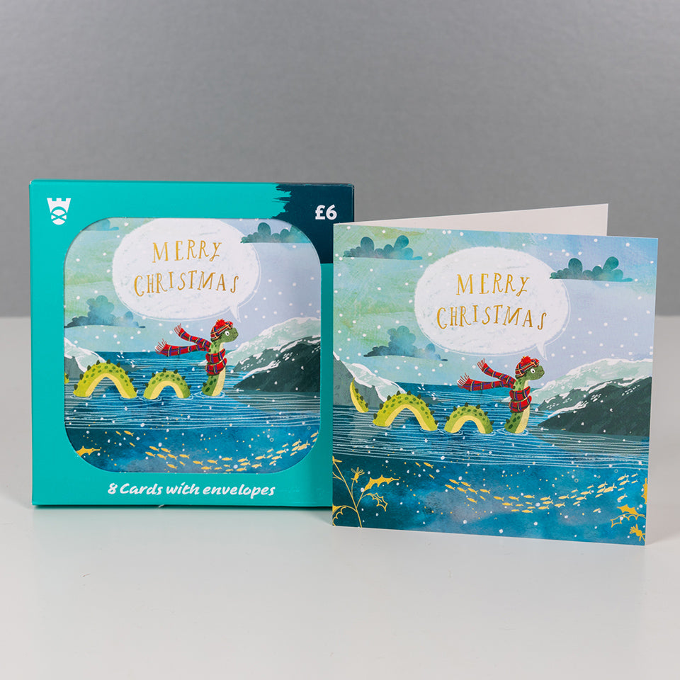 Nessie Christmas Cards Pack of 8