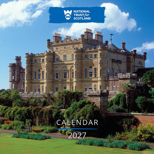 2027 Calendar cover with a castle and garden, featuring the National Trust for Scotland logo.