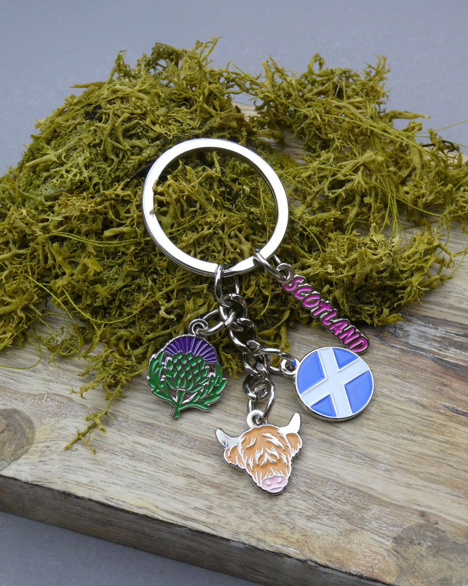 Scotland Charms Keyring