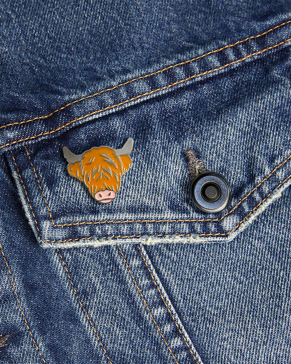 Highland Cow Pin Badge