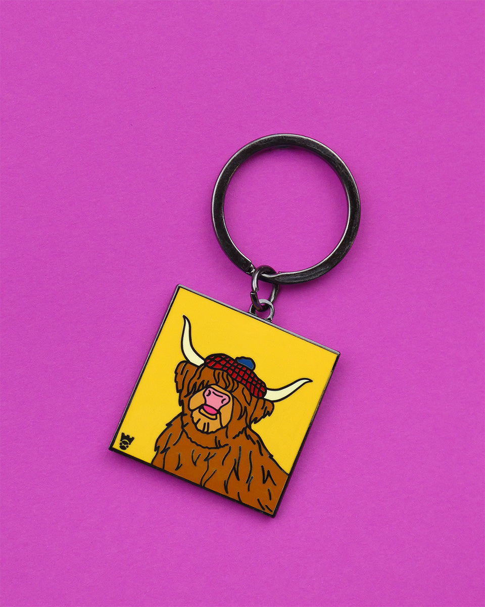 Dougal the Highland Cow Keyring