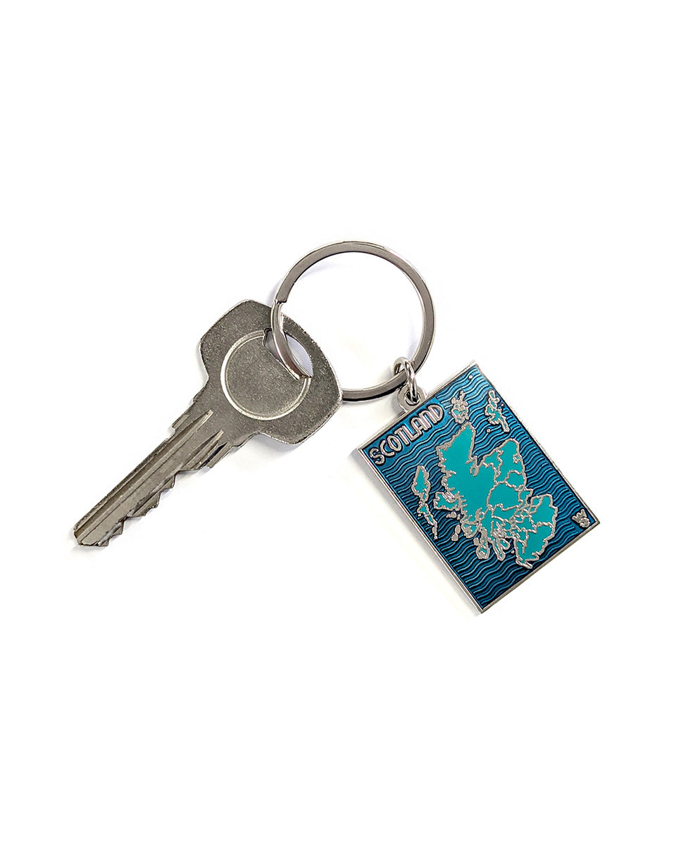 Scotland Map Keyring