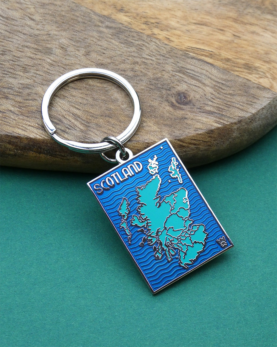 Scotland Map Keyring