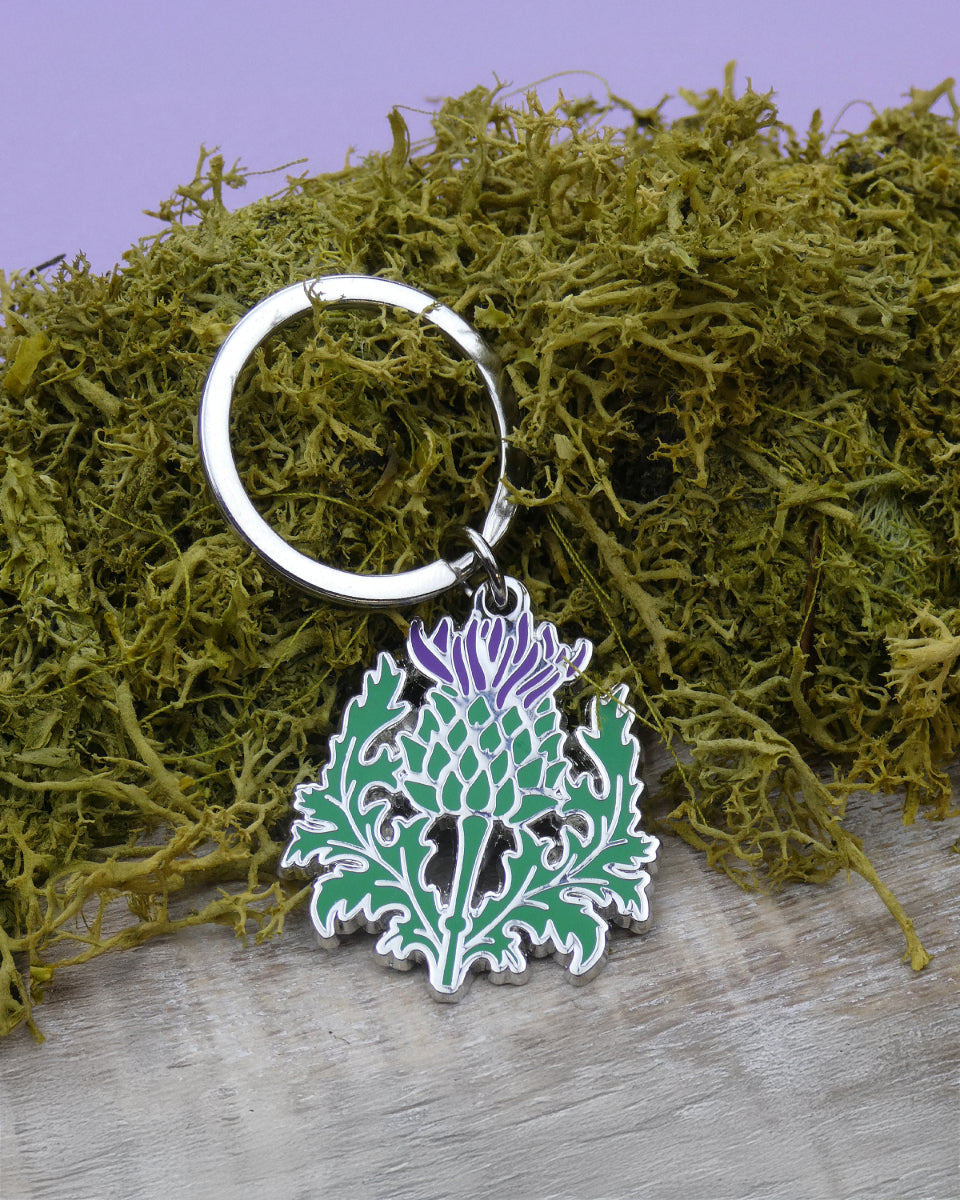 Scotland Thistle Keyring