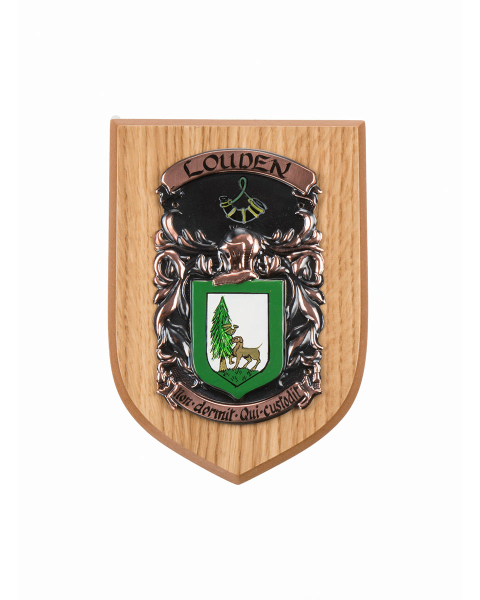 Scottish Heraldic Shield in Light Oak - Small