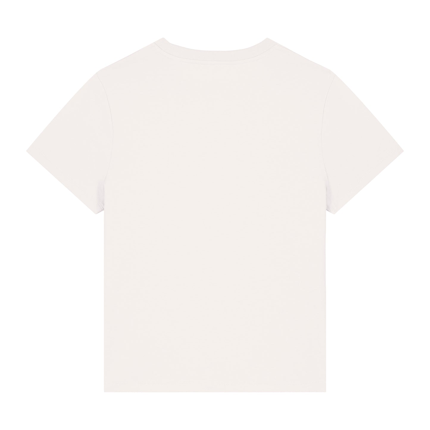 Women's Ben Lomond organic cotton t-shirt back view in off-white with mountain silhouette