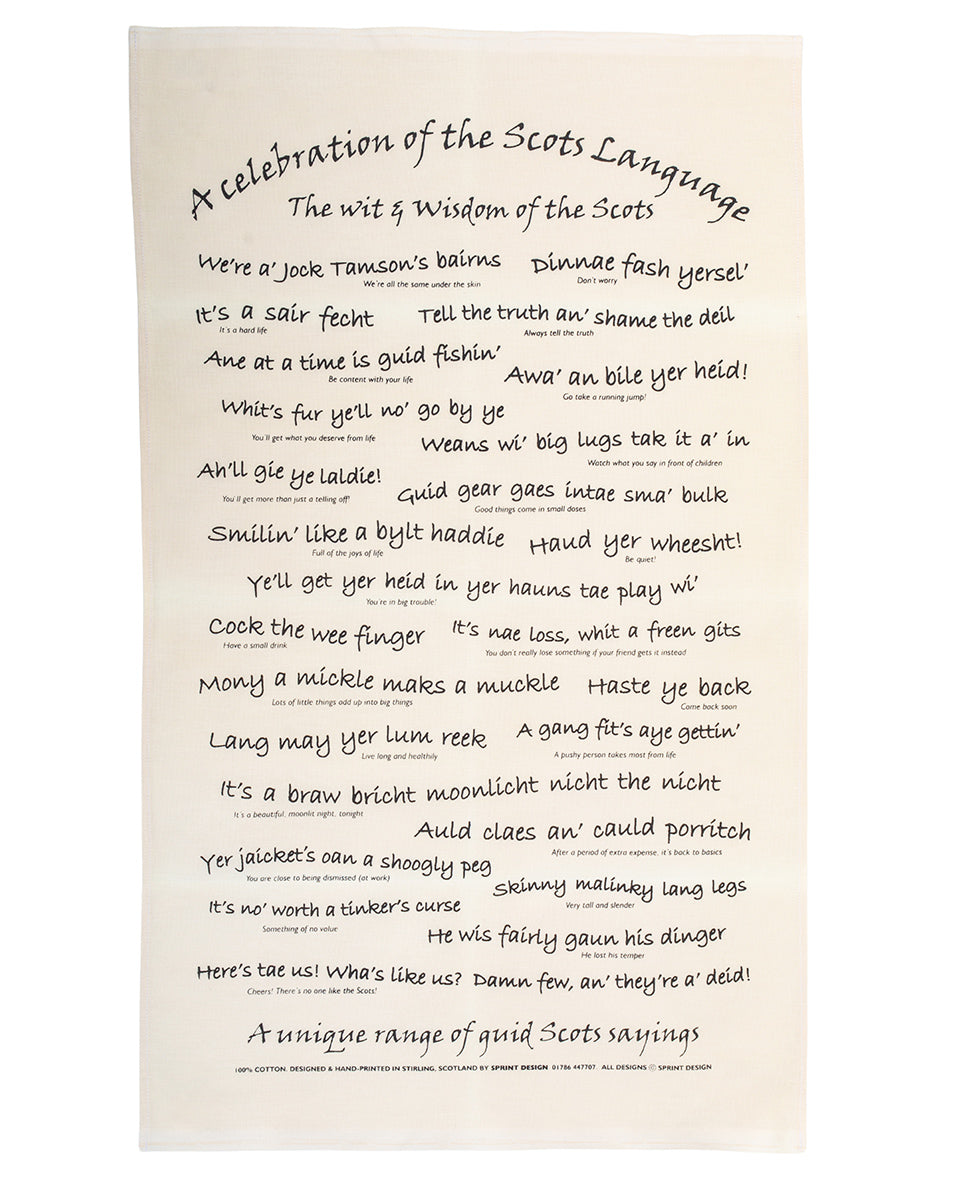 Scots Wit & Wisdom Tea Towel