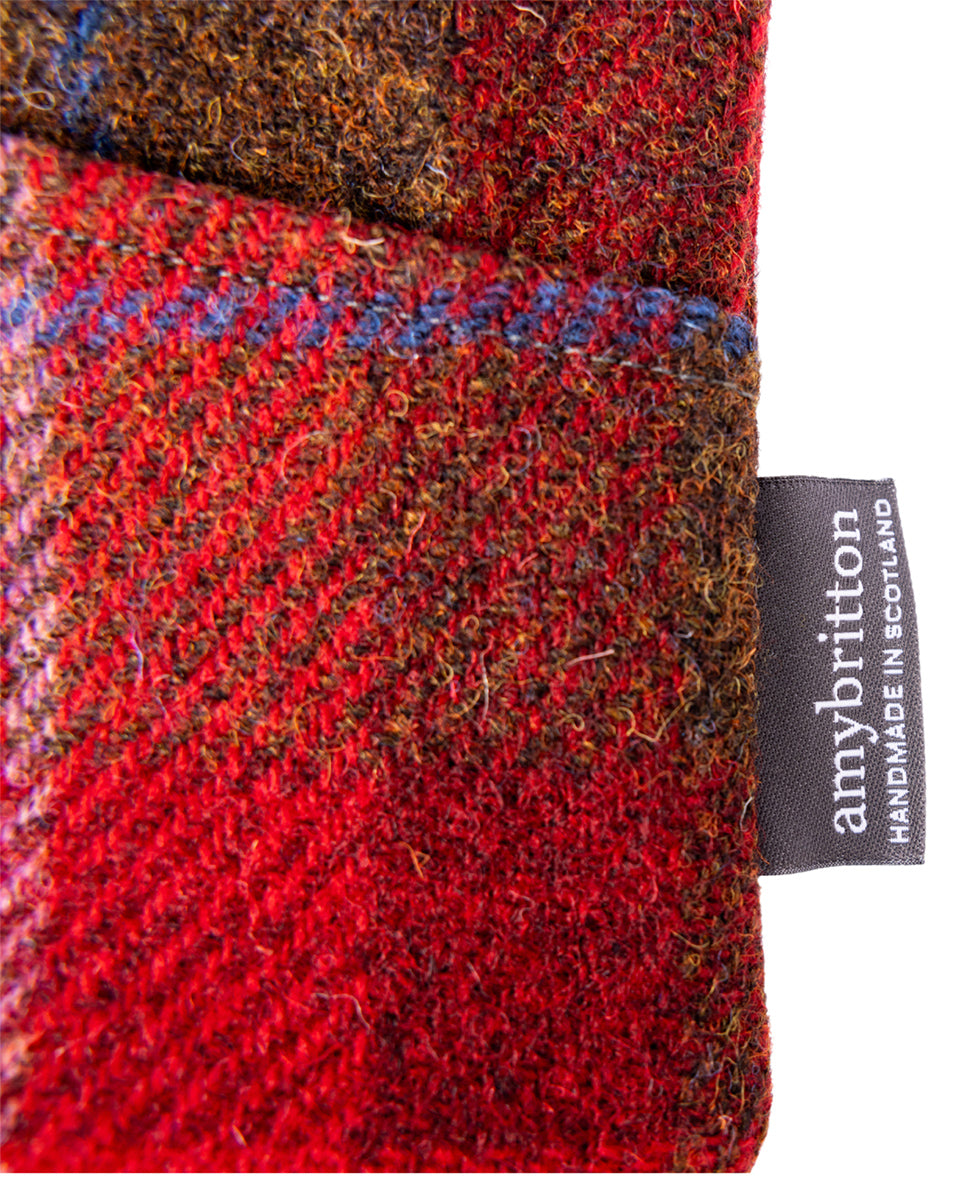 Red Harris Tweed Cross Body Bag