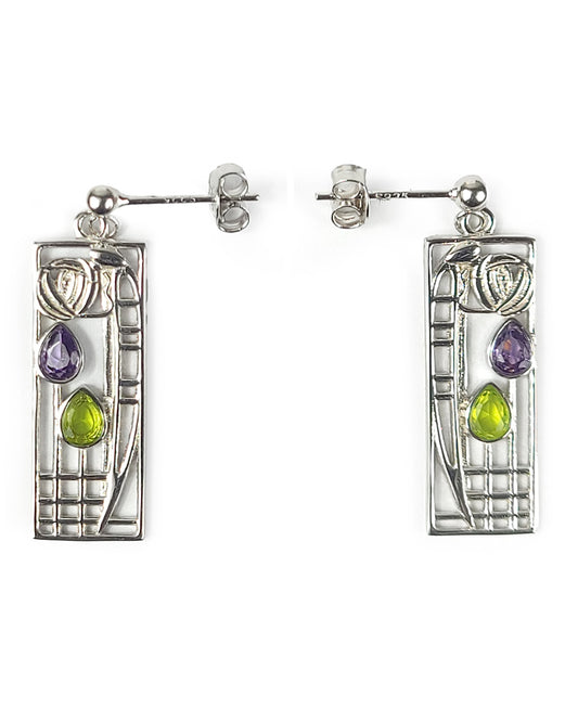 Sterling Silver Mackintosh Lover Earrings