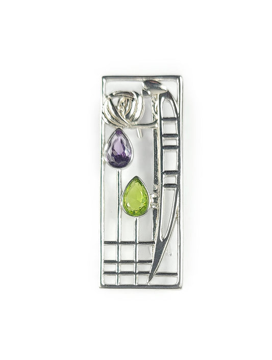 Sterling Silver Mackintosh Lover Brooch - Cairn Jewellery